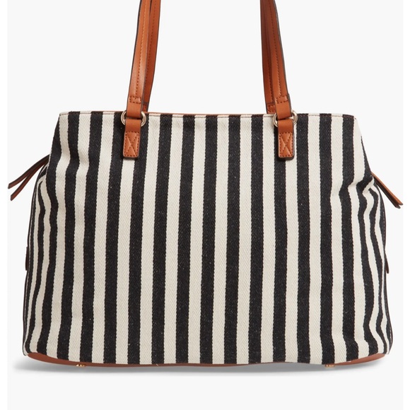 Sole Society Handbags - Sole/Society Oversize Millie Stripe Print Tote